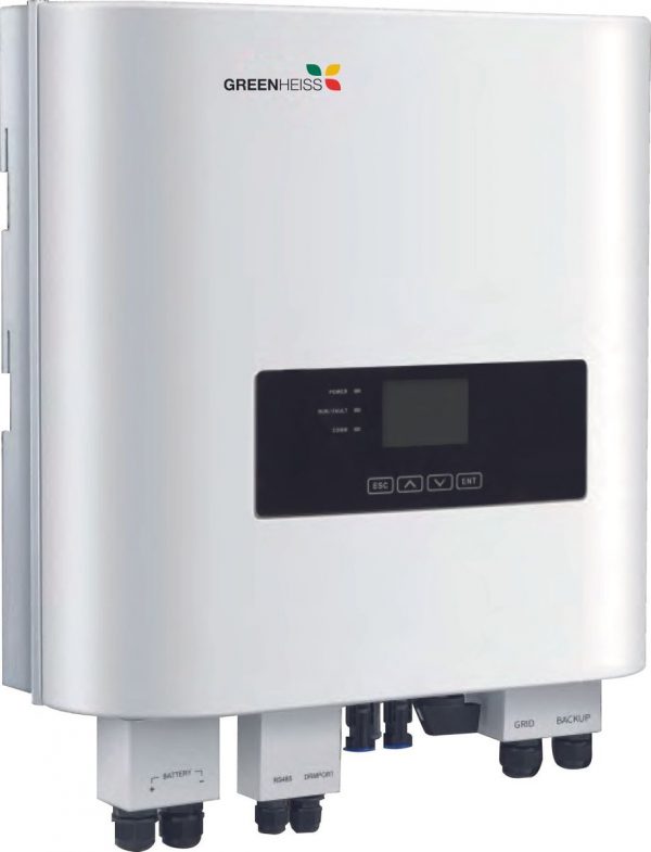 Inversor de conexión a red monofásico  Greenheiss Solar GH-IH Style 15A 6000W 2MPPT 230V modelo híbrido